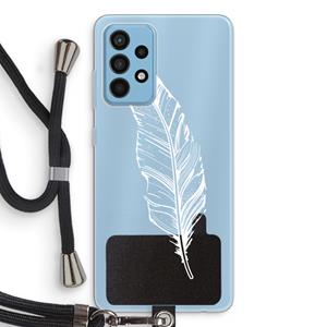 CaseCompany Pluim: Samsung Galaxy A52 Transparant Hoesje met koord