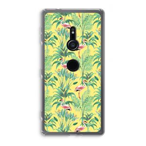 CaseCompany Flamingo party: Sony Xperia XZ2 Transparant Hoesje