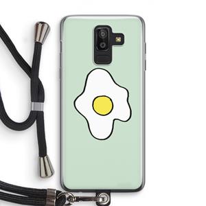CaseCompany Spiegelei: Samsung Galaxy J8 (2018) Transparant Hoesje met koord