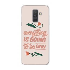 CaseCompany Optimistic flower girl: Samsung Galaxy A6 Plus (2018) Transparant Hoesje