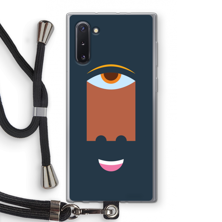 CaseCompany Mono M: Samsung Galaxy Note 10 Transparant Hoesje met koord