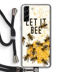 CaseCompany Let it bee: Samsung Galaxy S21 Plus Transparant Hoesje met koord