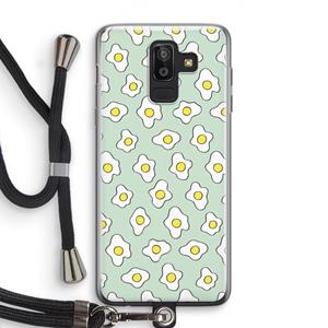 CaseCompany Spiegeleitjes: Samsung Galaxy J8 (2018) Transparant Hoesje met koord