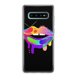 CaseCompany Lip Palette: Samsung Galaxy S10 Plus Transparant Hoesje