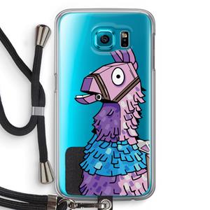 CaseCompany Lama: Samsung Galaxy S6 Transparant Hoesje met koord