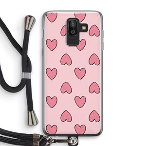 CaseCompany Ondersteboven verliefd: Samsung Galaxy J8 (2018) Transparant Hoesje met koord