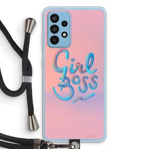 CaseCompany Girl boss: Samsung Galaxy A52 Transparant Hoesje met koord