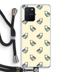 CaseCompany Vogeltjes: Samsung Galaxy Note 10 Lite Transparant Hoesje met koord