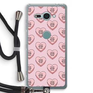 CaseCompany Chicks before dicks: Sony Xperia XZ2 Compact Transparant Hoesje met koord