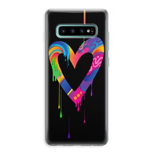 CaseCompany Melts My Heart: Samsung Galaxy S10 Plus Transparant Hoesje