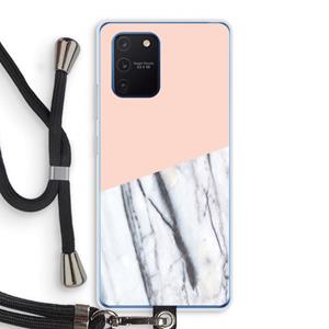 CaseCompany A touch of peach: Samsung Galaxy Note 10 Lite Transparant Hoesje met koord