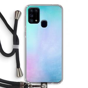 CaseCompany mist pastel: Samsung Galaxy M31 Transparant Hoesje met koord