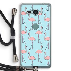 CaseCompany Anything Flamingoes: Sony Xperia XZ2 Compact Transparant Hoesje met koord