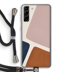 CaseCompany Geo #2: Samsung Galaxy S21 Plus Transparant Hoesje met koord