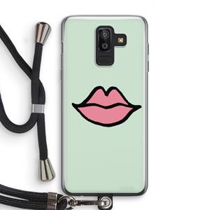 CaseCompany Kusje: Samsung Galaxy J8 (2018) Transparant Hoesje met koord