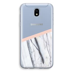 CaseCompany A touch of peach: Samsung Galaxy J5 (2017) Transparant Hoesje