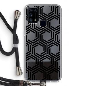 CaseCompany Geometrisch patroon: Samsung Galaxy M31 Transparant Hoesje met koord