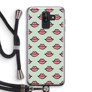 CaseCompany Lipjes: Samsung Galaxy J8 (2018) Transparant Hoesje met koord