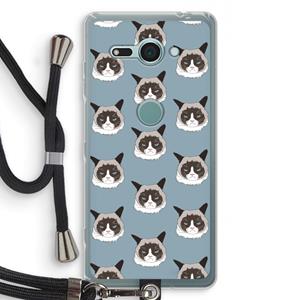 CaseCompany It's a Purrr Case: Sony Xperia XZ2 Compact Transparant Hoesje met koord