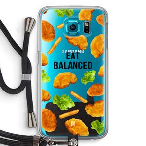 CaseCompany Eat Balanced: Samsung Galaxy S6 Transparant Hoesje met koord