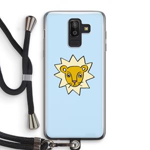 CaseCompany Kleine leeuw: Samsung Galaxy J8 (2018) Transparant Hoesje met koord