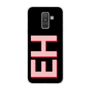 CaseCompany Monogram: Samsung Galaxy A6 Plus (2018) Transparant Hoesje