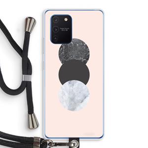 CaseCompany Marmeren cirkels: Samsung Galaxy Note 10 Lite Transparant Hoesje met koord