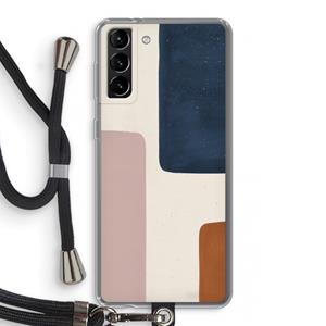 CaseCompany Geo #5: Samsung Galaxy S21 Plus Transparant Hoesje met koord