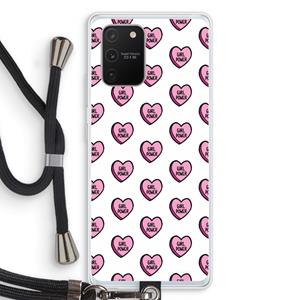 CaseCompany GIRL POWER: Samsung Galaxy S10 Lite Transparant Hoesje met koord