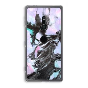 CaseCompany Pastel zwart: Sony Xperia XZ2 Transparant Hoesje