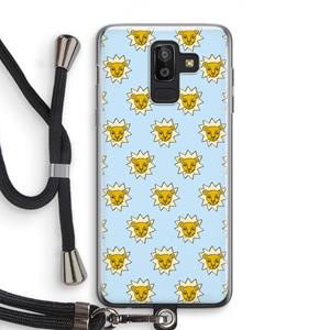 CaseCompany Leeuwenkoppen: Samsung Galaxy J8 (2018) Transparant Hoesje met koord