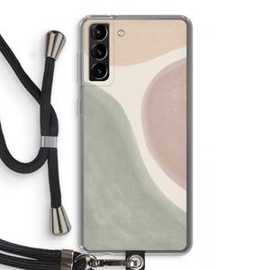 CaseCompany Geo #6: Samsung Galaxy S21 Plus Transparant Hoesje met koord