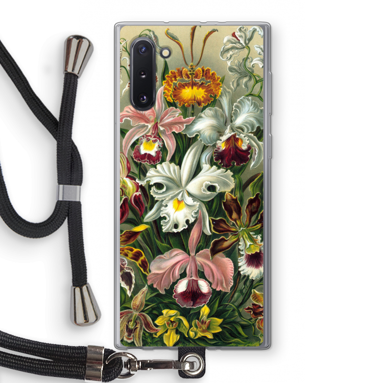 CaseCompany Haeckel Orchidae: Samsung Galaxy Note 10 Transparant Hoesje met koord