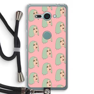 CaseCompany King Kylie: Sony Xperia XZ2 Compact Transparant Hoesje met koord