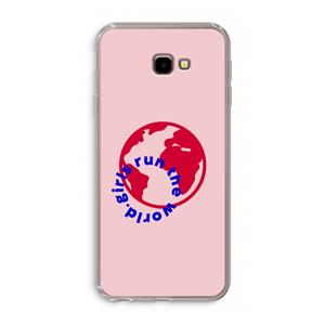 CaseCompany Run The World: Samsung Galaxy J4 Plus Transparant Hoesje