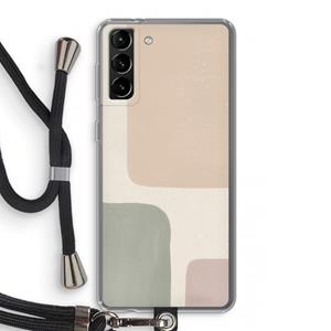 CaseCompany Geo #7: Samsung Galaxy S21 Plus Transparant Hoesje met koord