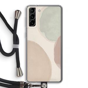 CaseCompany Geo #8: Samsung Galaxy S21 Plus Transparant Hoesje met koord