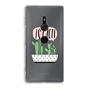 CaseCompany I love cacti: Sony Xperia XZ2 Transparant Hoesje