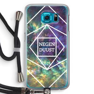 CaseCompany Negenduust ruimte: Samsung Galaxy S6 Transparant Hoesje met koord