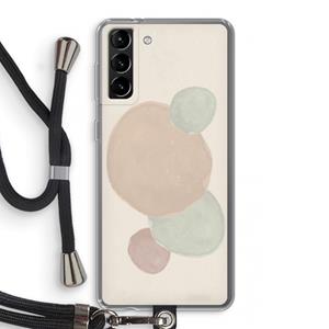 CaseCompany Geo #9: Samsung Galaxy S21 Plus Transparant Hoesje met koord