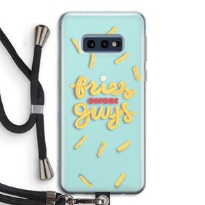 CaseCompany Always fries: Samsung Galaxy S10e Transparant Hoesje met koord