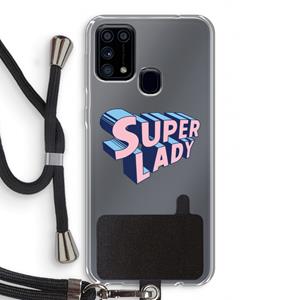 CaseCompany Superlady: Samsung Galaxy M31 Transparant Hoesje met koord