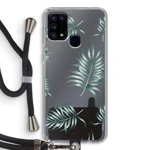 CaseCompany Simple leaves: Samsung Galaxy M31 Transparant Hoesje met koord