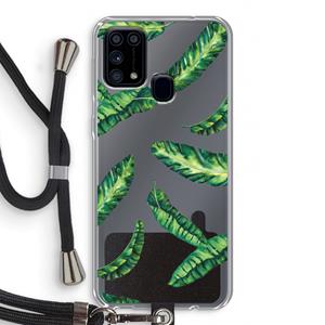 CaseCompany Lange bladeren: Samsung Galaxy M31 Transparant Hoesje met koord