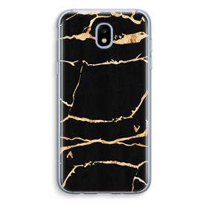 CaseCompany Gouden marmer: Samsung Galaxy J5 (2017) Transparant Hoesje