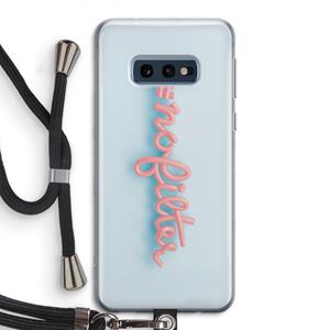 CaseCompany nofilter: Samsung Galaxy S10e Transparant Hoesje met koord