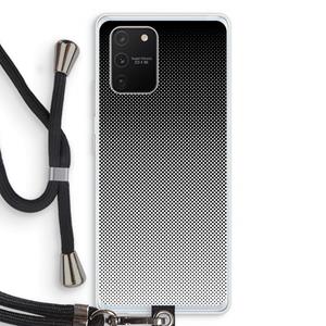 CaseCompany Musketon Halftone: Samsung Galaxy S10 Lite Transparant Hoesje met koord