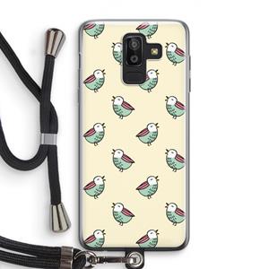 CaseCompany Vogeltjes: Samsung Galaxy J8 (2018) Transparant Hoesje met koord