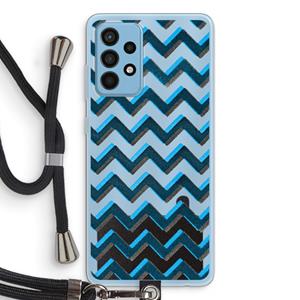 CaseCompany Onderbroken lijn: Samsung Galaxy A52 Transparant Hoesje met koord