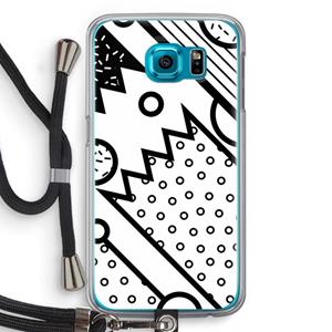 CaseCompany Pop Art #4: Samsung Galaxy S6 Transparant Hoesje met koord